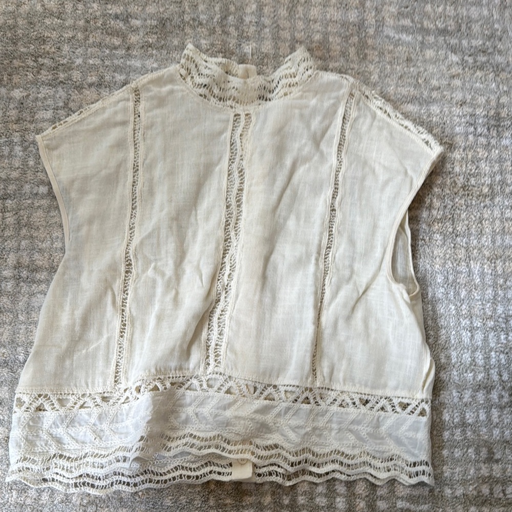 Zara Linen Lace Women's Top